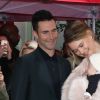 Adam Levine et sa femme Behati Prinsloo - Adam Levine reçoit son étoile sur le Walk of Fame à Hollywood, le 10 février 2017