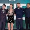 Jason Momoa, Gal Gadot, Henry Cavill, Ezra Miller, Ray Fisher et Ben Affleck - Première du film "Justice League" à Londres le 4 novembre 2017.