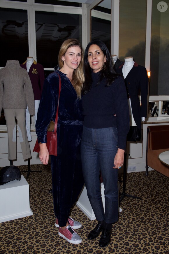 Exclusif - Lorena Perrotin et Sahar Kadri - Soirée pour la présentation de la collection de luxe pour cavalières "Miasuki" au restaurant Loulou à Paris le 9 novembre 2017. Miasuki est une collection de vêtements équestres unique pour ses qualités novatrices révolutionnaires combinée avec un style dynamique et élégant. © Julio Piatti/Bestimage