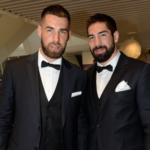 Exclusif - Luka et Nikola Karabatic au dîner de gala au profit de la Fondation PSG au Parc des Princes à Paris le 16 mai 2017. © Rachid Bellak/Bestimage