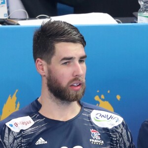 Nikola Karabatic et son frère Luka Karabatic lors du match d'ouverture du mondial de handball, France - Brésil, à l'AccorHotels Arena à Paris, le 11 janvier 2017. © Cyril Moreau/Bestimage