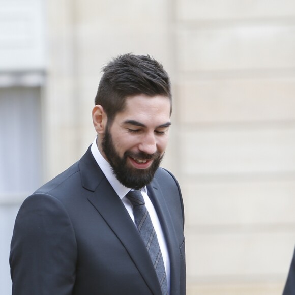 Luka Karabatic et Nikola Karabatic au palais de l'Elysée à Paris, le 3 février 2015.