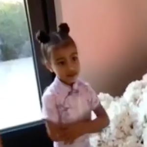 North West à la baby shower de Kim Kardashian le 11 novembre 2017