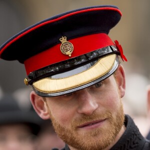 Le prince Harry lors de la cérémonie du Souvenir à l'abbaye de Westminster à Londres le 9 novembre 2017.