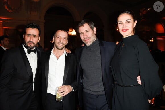 Jonathan Cohen, Mathieu Kassovitz, Jalil Lespert et Helena Noguerra lors de la soirée de la 8ème édition des GQ Hommes de l'Année 2017 au Trianon à Paris, France, le 15 novembre 2017. © Coadic Guirec/Bestimage