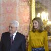 Le roi Felipe VI et la reine Letizia d'Espagne recevaient le 20 novembre 2017 le président de l'Etat de Palestine, Mahmoud Abbas, au palais royal à Madrid.