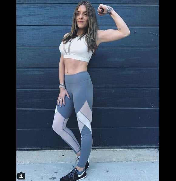 Alexia en pleine séance de sport - Instagram, 2017