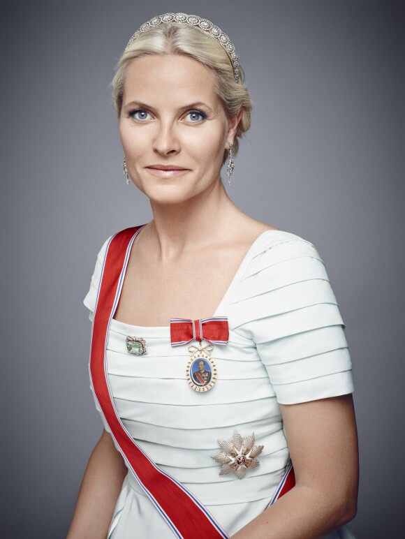 Portrait officiel de la princesse Mette-Marit de Norvège, janvier 2016. © Jørgen Gomnaes / Cour royale de Norvège