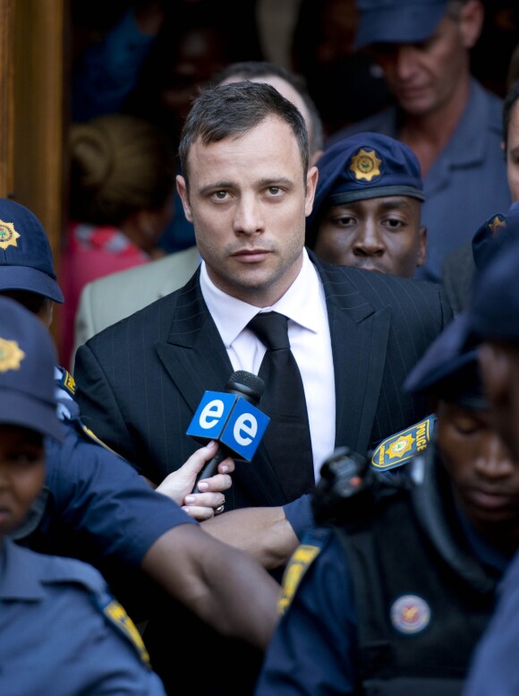Oscar Pistorius arrive au tribunal de Pretoria. Le 12 septembre 2014.