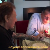 Jean-Claude Camus célébrant ses 79 ans avec son ami Johnny Hallyday, en présence de Patrick Bruel et Laeticia Hallyday au domicile du rockeur à Marnes-la-Coquette, le 29 octobre 2017.