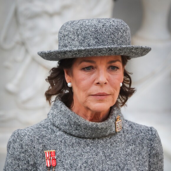 La princesse Caroline de Hanovre au palais princier lors de la Fête nationale monégasque, à Monaco, le 19 novembre 2017. © Olivier Huitel/Pool restreint Monaco/Bestimage