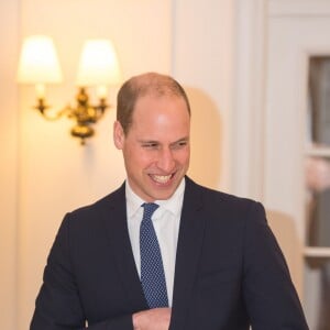 Le prince William, duc de Cambridge, lors d'une réception au soir du premier jour de sa visite officielle en Finlande le 29 novembre 2017 à Helsinki.