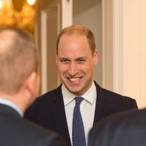 Le prince William, duc de Cambridge, lors d'une réception au soir du premier jour de sa visite officielle en Finlande le 29 novembre 2017 à Helsinki.