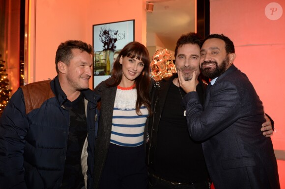 Exclusif - Benjamin Castaldi, Frédérique Bel, Richard Orlinski et Cyril Hanouna - Cocktail d'inauguration de la première galerie Pop Art Concept store entièrement dédié aux oeuvres de Richard Orlinski à Paris, le 23 novembre 2017. © Rachid Bellak/Bestimage