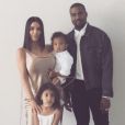 Kim Kardashian, Kanye West et leurs enfants North et Saint fêtent Pâques. Avril 2017.