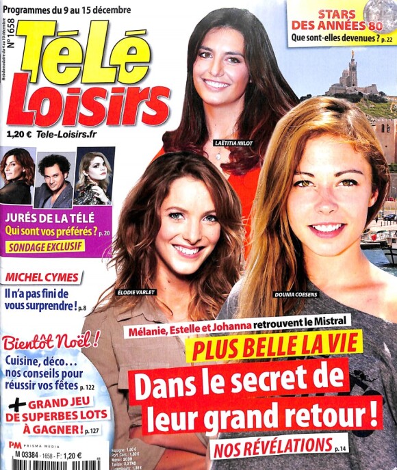 Magazine "Télé Loisirs", en kiosques lundi 4 décembre 2017.