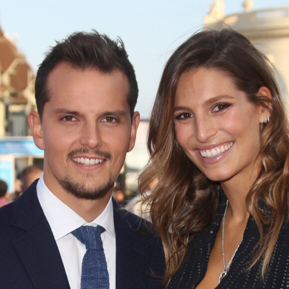 Laury Thilleman (Miss France 2011) et son compagnon Juan Arbelaez - Tapis rouge avant la projection de "Good Time" lors 43ème Festival du Cinema Americain de Deauville le 2 septembre 2017. © Denis Guignebourg/Bestimage