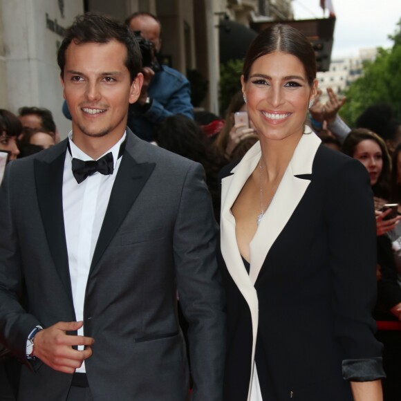 Laury Thilleman et son compagnon Juan Arbelaez - Arrivées des célébrités à la 7ème Édition du Global Gift Gala au Four Seasons Hotel George V à Paris le 9 mai 2016 © Denis Guignebourg / Bestimage