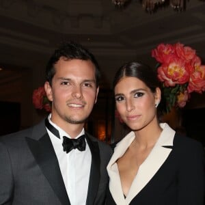 Exclusif  - Laury Thilleman et son compagnon Juan Arbelaez - 7ème édition du dîner du Global Gift Gala organisé au Four Seasons Hôtel George V à Paris. Le 9 mai 2016. © Dominique Jacovides / Bestimage