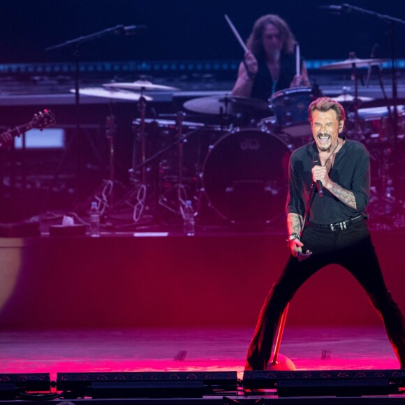 Johnny Hallyday en concert au Grand Stade Lille Métropole (Stade Pierre Mauroy) à Lille. Les 9 et 10 octobre 2015 © Cyril Moreau / Bestimage