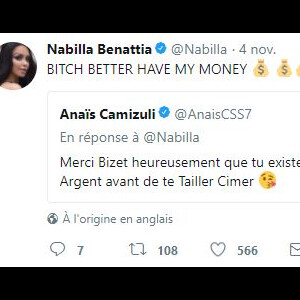 Compilation des meilleurs tweets de Nabilla en 2017.