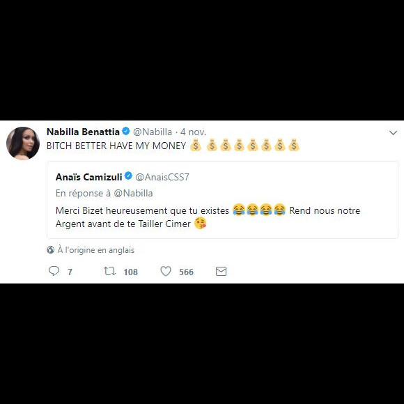 Compilation des meilleurs tweets de Nabilla en 2017.