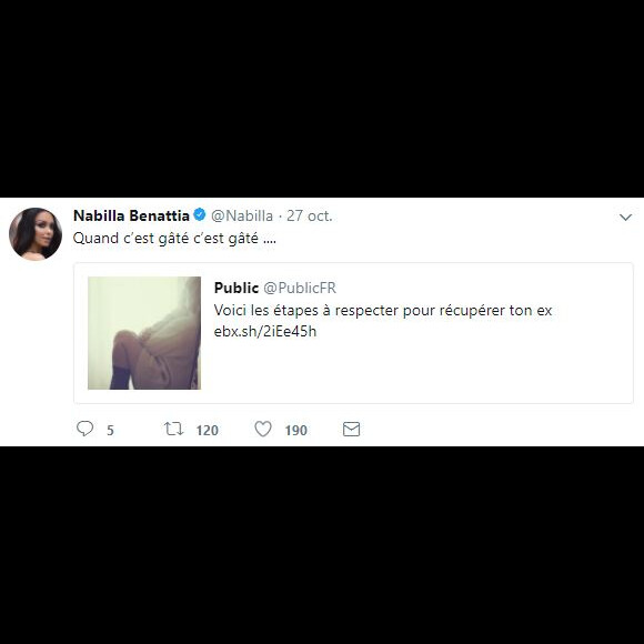 Compilation des meilleurs tweets de Nabilla en 2017.