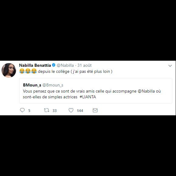 Compilation des meilleurs tweets de Nabilla en 2017.