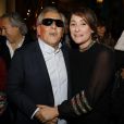 Exclusif - Gilbert Montagné, Daniela Lumbroso - Backstage du concert de Gilbert Montagné aux Folies Bergère à Paris le 5 décembre 2017. © Marc Ausset- Lacroix / Bestimage