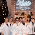 Exclusif - Le staff de la boutique Kiehl's Faubourg Saint Antoine - Inauguration du 2ème étage de la boutique Kiehl's Faubourg Saint Antoine à Paris, France, le 6 décembre 2017. © Rachid Bellak/Bestimage