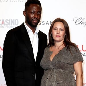 Thomas Ngijol et sa compagne Karole Rocher, enceinte - Tapis rouge de la cérémonie d'ouverture du Festival Lumière 2017, Lyon, le 14 Octobre 2017 © Dominique Jacovides/Bestimage