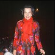  Liliane Bettencourt au défilé Emmanuel Ungaro, collection haute-couture printemps-été 1994, à Paris. 
  