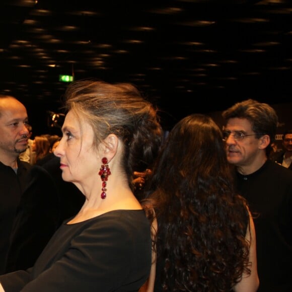 Carolyn Carlson et Catherine Ringer - Soirée d'hommage à Gabriel Yared dans le cadre de la 6e édition du week-end des musiques à l'image à la Philharmonie de Paris, le 9 décembre 2017. © Baldini/Bestimage