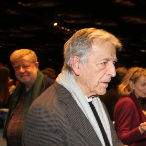 Constantin Costa-Gavras et Gabriel Yared - Soirée d'hommage à Gabriel Yared dans le cadre de la 6e édition du week-end des musiques à l'image à la Philharmonie de Paris, le 9 décembre 2017. © Baldini/Bestimage