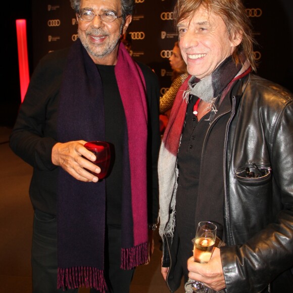 Gabriel Yared et Jean-Louis Aubert - Soirée d'hommage à Gabriel Yared dans le cadre de la 6e édition du week-end des musiques à l'image à la Philharmonie de Paris, le 9 décembre 2017. © Baldini/Bestimage