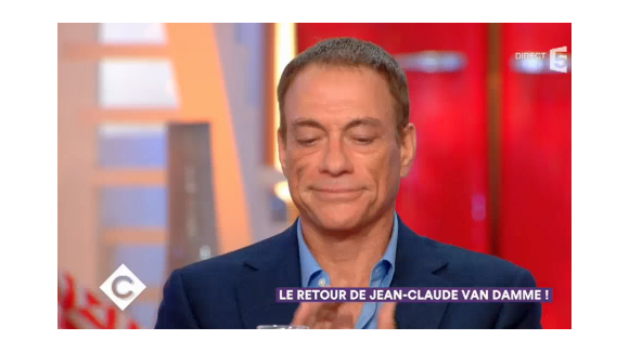 Jean-Claude Van Damme dans C à Vous le 11 décembre 2017.
