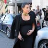 Kim Kardashian, enceinte à Beverly Hills. Le 9 novembre 2015.