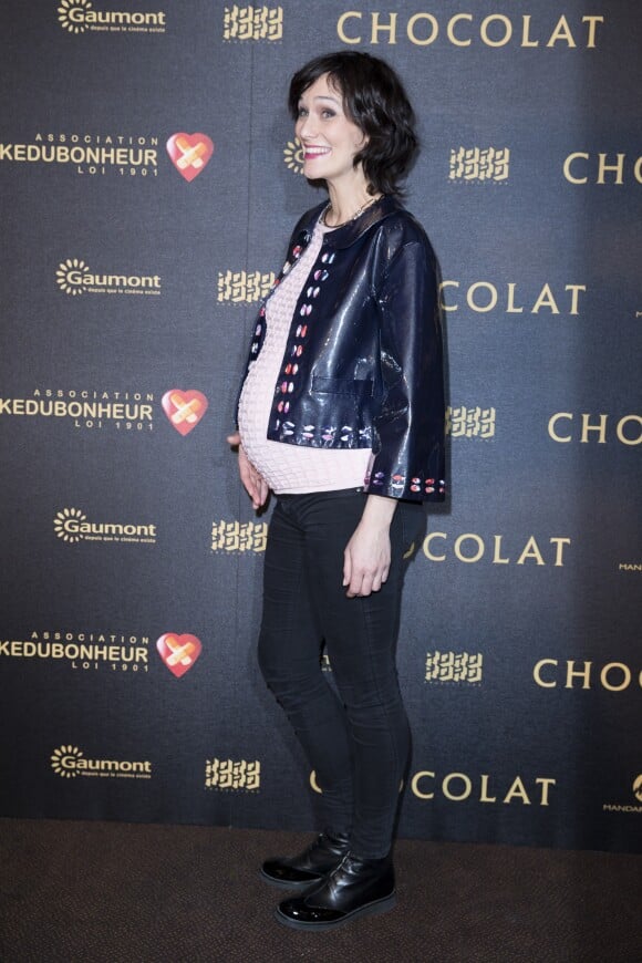 Clotilde Hesme enceinte - Avant-première du film "Chocolat" au Gaumont Champs-Elysées Marignan à Paris, le 1er février 2016. © Olivier Borde/Bestimage