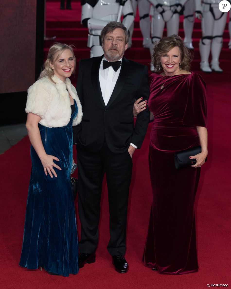 Mark Hamill avec sa femme Marilou York et sa fille Chelsea ...