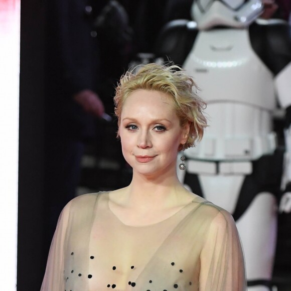Gwendoline Christie à la première de Star Wars, épisode VIII : Les Derniers Jedi au Royal Albert Hall à Londres, le 12 décembre 2017