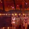 Les 12 demi-finalistes en bikini pour le défilé Coachella - Concours Miss France 2018. Sur TF1, le 16 décembre 2017.