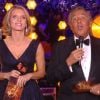 Sylvie Tellier et Jean-Pierre Foucault - Concours Miss France 2018. Sur TF1, le 16 décembre 2017.