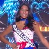 Miss Guadeloupe : Johane Matignon en tenue du 14 juillet - Concours Miss France 2018. Sur TF1, le 16 décembre 2017.