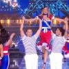 Miss Lorraine : Cloé Cirelli en tenue du 14 juillet - Concours Miss France 2018. Sur TF1, le 16 décembre 2017.