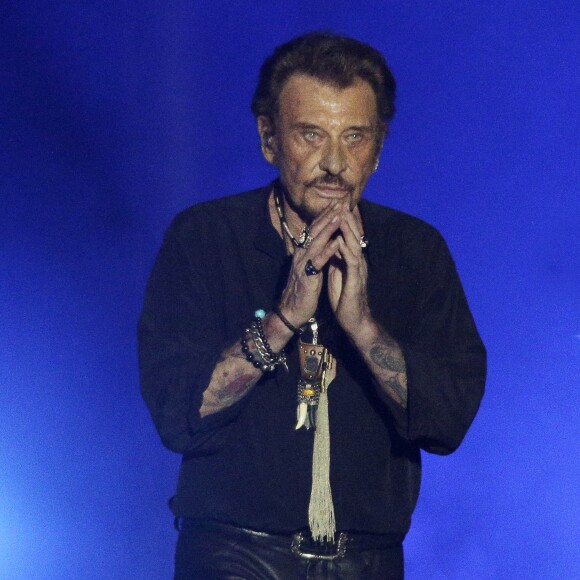 Exclusif - Johnny Hallyday en concert au Vélodrome à Arcachon, où 8500 personnes sont venues l'acclamer. Le 19 juillet 2016 © Patrick Bernard-Thibaud Moritz / Bestimage