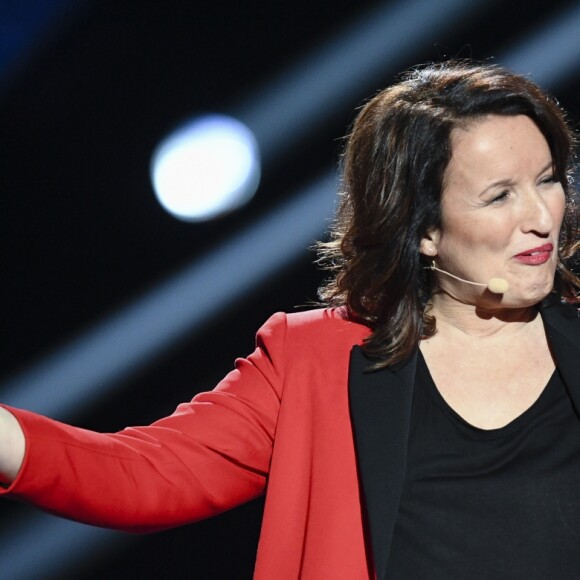 Exclusif - Anne Roumanoff - Enregistrement de l'émission "Le Grand Show de l'Humour - Les 50 comiques préférés des français" présenté par Michel Drucker à la Seine Musicale à Boulogne-Billancourt le 4 décembre 2017. L'émission sera diffusée le 16 décembre à 20h50 sur France 2. © Pierre Peruseau/Bestimage