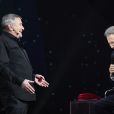 Exclusif - Jean-Marie Bigard et Michel Drucker - Enregistrement de l'émission "Le Grand Show de l'Humour - Les 50 comiques préférés des français" présenté par Michel Drucker à la Seine Musicale à Boulogne-Billancourt le 4 décembre 2017. L'émission sera diffusée le 16 décembre à 20h50 sur France 2. © Pierre Peruseau/Bestimage