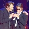 Johnny Hallyday et Jacques Dutronc au Premier concert "Les Vieilles Canailles" au POPB de Paris-Bercy à Paris, du 5 au 10 novembre 2014.