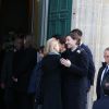 Jean Sarkozy - Obsèques de Andrée Sarkozy (mère de N.Sarkozy), dite Dadue née Andrée Mallah, en l'église Saint-Jean-Baptiste à Neuilly-Sur-Seine, le 18 décembre 2017.