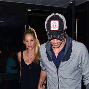 Enrique Iglesias et Anna Kournikova sont allés dîner au Palm Restaurant à Beverly Hills, Los Angeles, le 6 août 2015